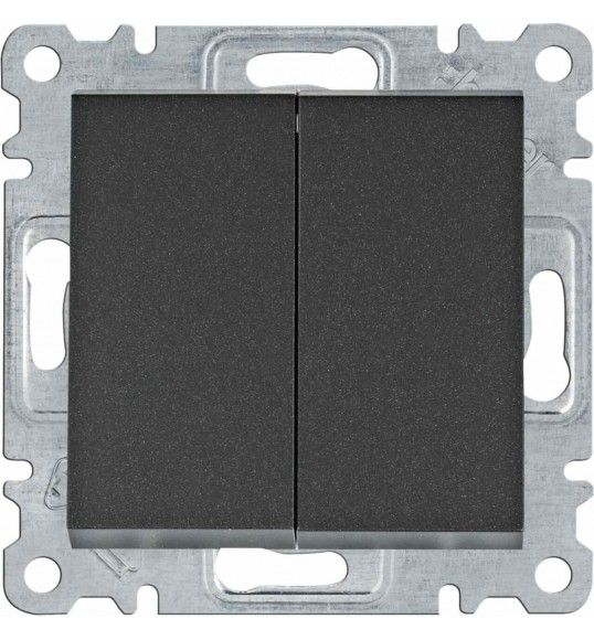 WL0053 Hager Comutador de escada duplo - preto