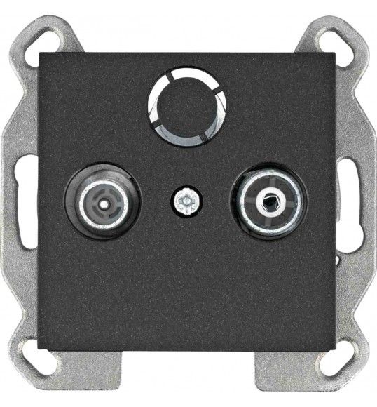 WL3013 Hager Tomada TV+FM terminal - preto