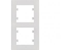 WL5620 HAGER Lumina 2 Cover plate x2 Vertical White