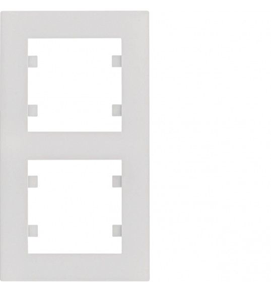 WL5620 HAGER Lumina 2 Cover plate x2 Vertical White