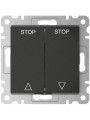 WL0333 HAGER Lumina 2 Double switch for blinds Black
