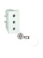 45425SBR ENCHUFE ITALIANA 16A C/ PROTECCI�N-1 M�D BLANCO