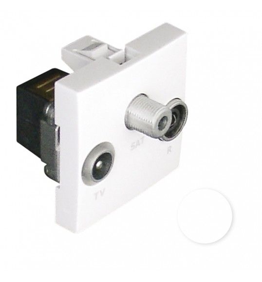 45555SBR Efapel TOMADA R-TV-SAT TERMINAL - 2 M�D BRANCA