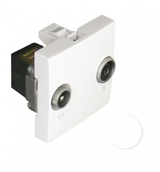 45554SBR Efapel TOMADA R-TV TERMINAL - 2 MD BRANCA