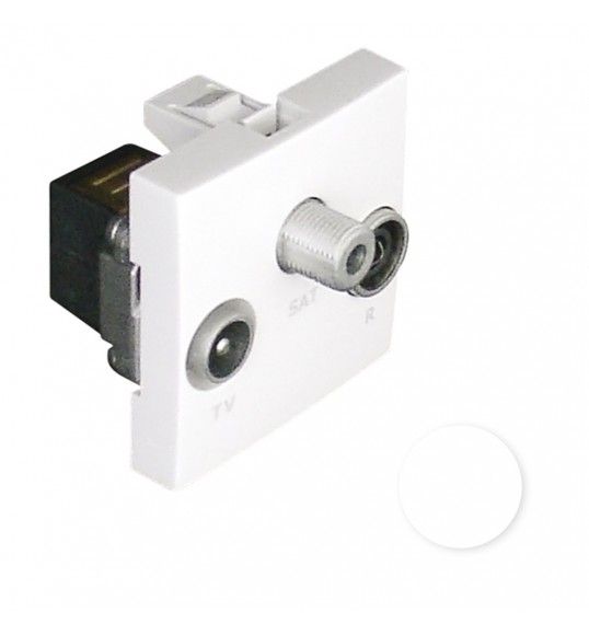 45543SBR Efapel TOMADA R-TV-SAT ESTRELA - 2 MD BRANCA