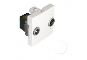 45533SBR Efapel TOMADA R-TV ESTRELA - 2 M�D BRANCA