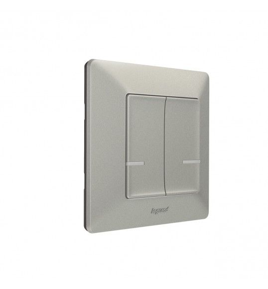752387 Valena Life with NETATMO Double switch - Wireless Alu