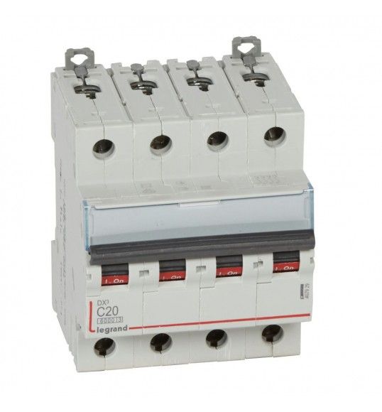 407929 DX3 Legrand Circuit breaker 4P C 20A 6000A/10KA 400V