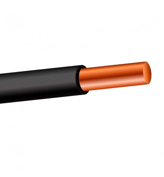 H07V-U1X2,5PT Insulated single core wire 2,5 mm2 Black 100m