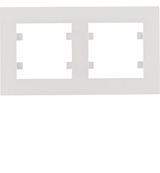 WL5720 HAGER Lumina 2 Cover Plate x2 Horiz. White