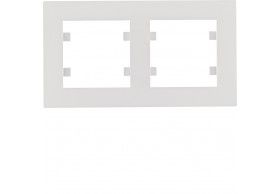 WL5720 HAGER Lumina 2 Cover Plate x2 Horiz. White