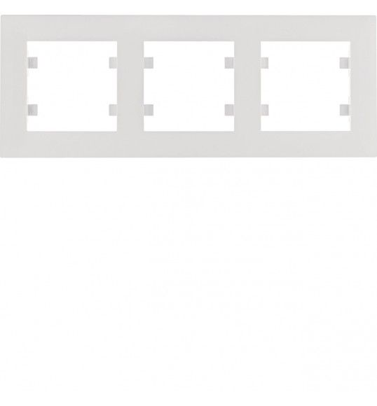 WL5730 HAGER Lumina 2 Cover Plate x3 Horiz. White