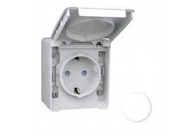 48132CBR Efapel TOMADA SCHUKO C/OBTURADOR BRANCA