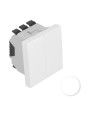 45061 SBM COMUTADOR DE LUSTRE 2 MDULOS BRANCO MATE