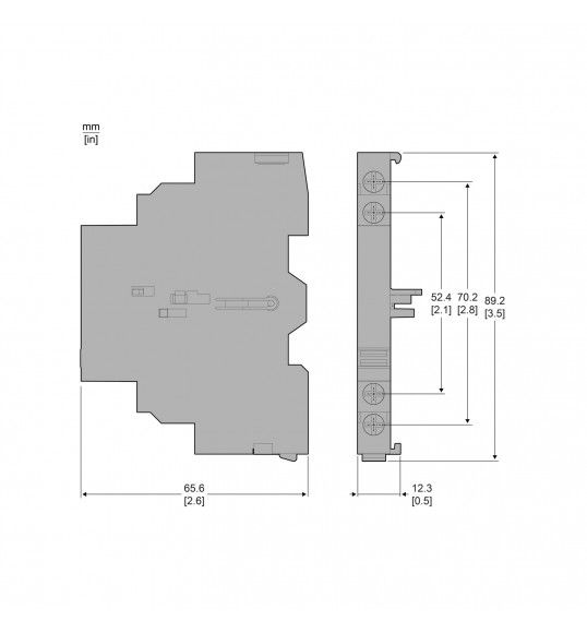 GVAD0101 Schneider GV2 & GV3 auxiliary contact 1NC+1NC fault