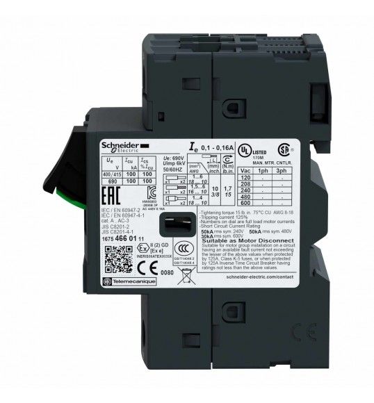 GV2ME20 Disjuntor Motor/Manual Starter Schneider