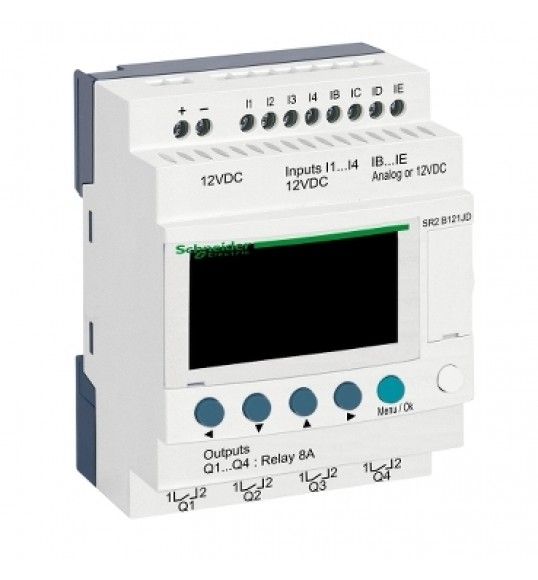 SR2B121JD SR2 Schneider ZELIO 12 I-O 12 VDC incl Clock