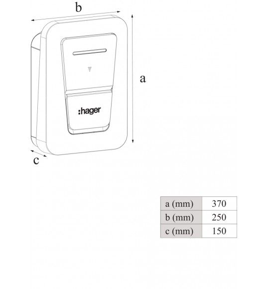 XVR107S HAGER Car Charger witty one 1x7kW 1P T2S