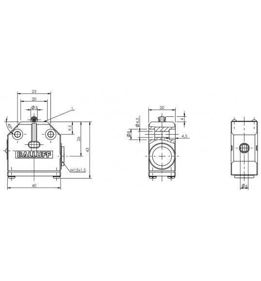 BNS004U Mech. Single Position Limit Switch BNS 819-99-R-11