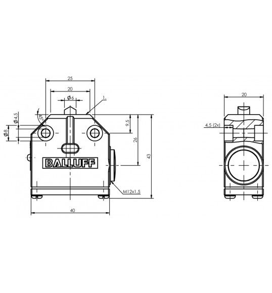 BNS04E3 Mech. Single Position Limit Switch BNS 819-99-D-15