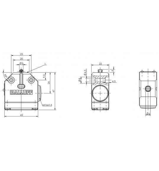 BNS006E Mech. Single Position Limit Switch BNS 819-100-R-11