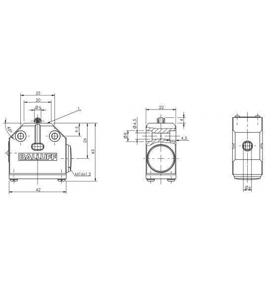 BNS006A Mech. Single Position Limit Switch BNS 819-100-R-10