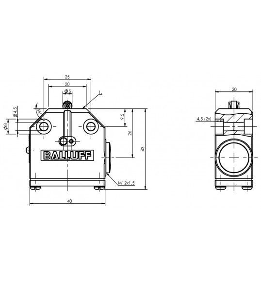 BNS04EK Mech. Single Position Limit Switch 819-99-R-15