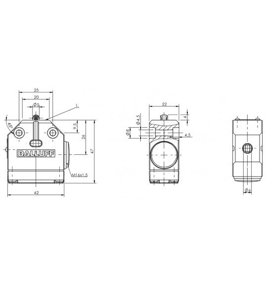 BNS006M Mech. Single Position Limit Switch BNS 819-100-R-13