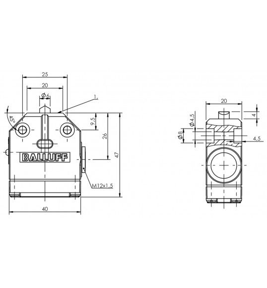 BNS0043 Mech. Single Position Limit Switch BNS 819-99-D-13