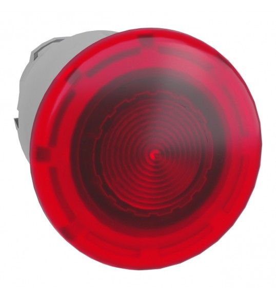 ZB4BW643 Cabea cogumelo/Illumminated Mushroom 2Pos 40mm Knob Red Schneider