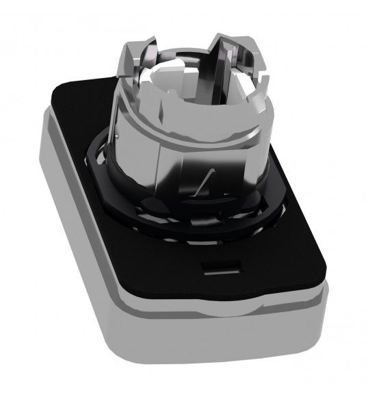 ZB4BW7A1724 Cabea duplamente iluminada preto/branco