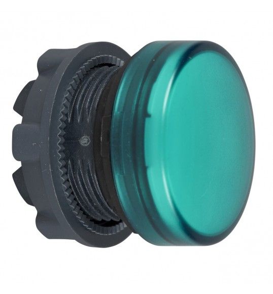 ZB5AV03 Cabe�a sinalizadora - � 22 lente simples verde Ba9s