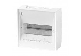 S108 DISTRIBUTION BOARD, SURFACE-MOUNTED, 1 ROW, 8 MOD. WH