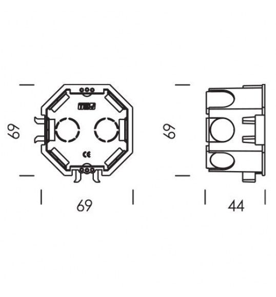 56101 Caixa aparelhagem simples agrupavel Branco