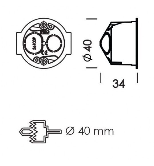 56100P Caixa aparelhagem aplique Verde pladur