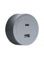 41796 R-Electric USB A+C Magnetic Socket Grey 41796 R-Electric USB A+C Magnetic Socket Grey