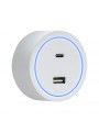 41819 R-Electric Magnetic USB A+C Socket with LED White