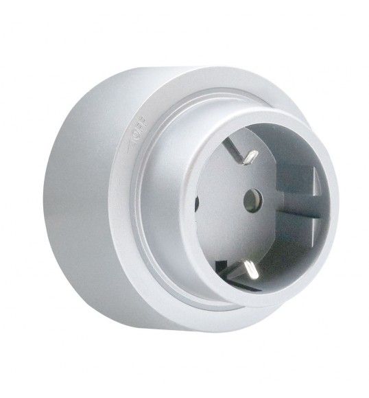 41871 R-Electric Magnetic EU Socket with LED, White