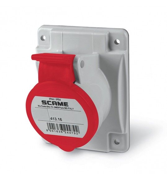 413.1667 Flush mounting socket 3P+N+E IP44 16A 346-415V