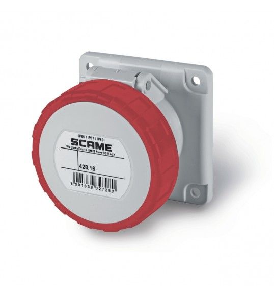 428.1667 Scame Presa Da Incasso Ip66/Ip67 3P+N+T 16A 6H