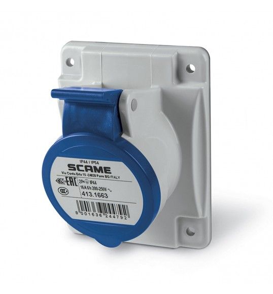 413.1663 TOMADA DE ENCASTRAR OPTIMA 2P+T 16A 200-250V 50/60H