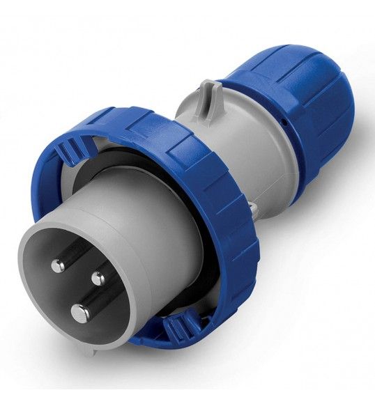 218.1633 FICHA MACHO OPTIMA 2P+T 16A 200-250V 50/60HZ 6H