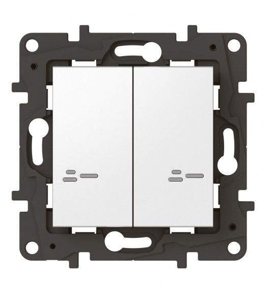 863608 Interrupteur d'éclairage sans fil double Niloé Step Netatmo 863608 Interrupteur d'éclairage sans fil double Niloé Step Netatmo