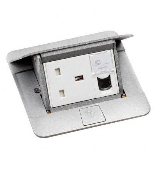 054010 Pop-up box to be equipped - 3 modules - matt aluminiu