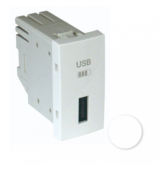 45383 SBM CARREGADOR USB TIPO A - 1 M�D BRANCO MATE