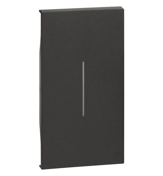 KG01M2 Lightable cover 2 modules Living Now Bticino Black