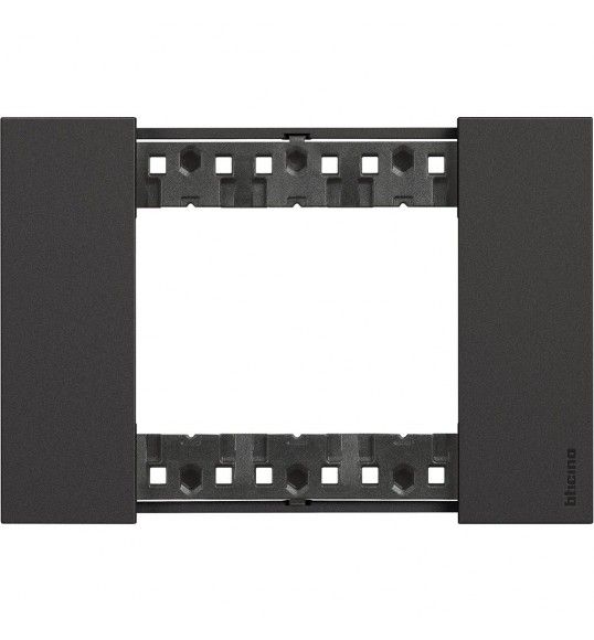 KA4803KG 3 modules Plate Living Now Bticino Black