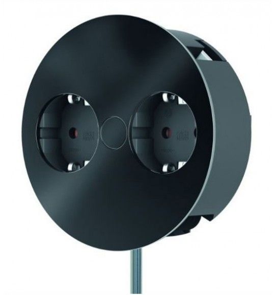 931150 TOMADA TWIST 2x SCHUKO + 2m CABO + FICHA (Preto)