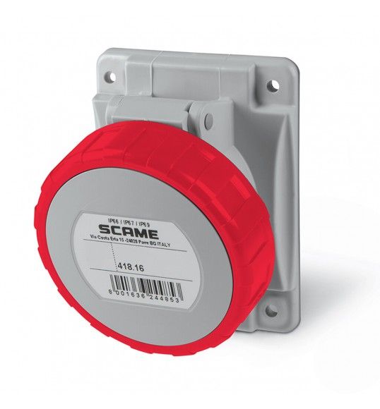 418.1666 Scame Prise A Encastrer. 3P+T Ip66/Ip67 16A 6H