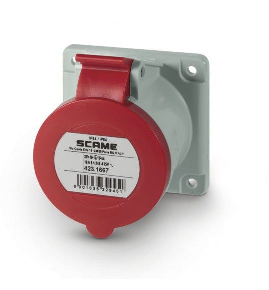 423.1667 Scame Prise Enc. 3P+N+T Ip44/Ip54 16A 6H